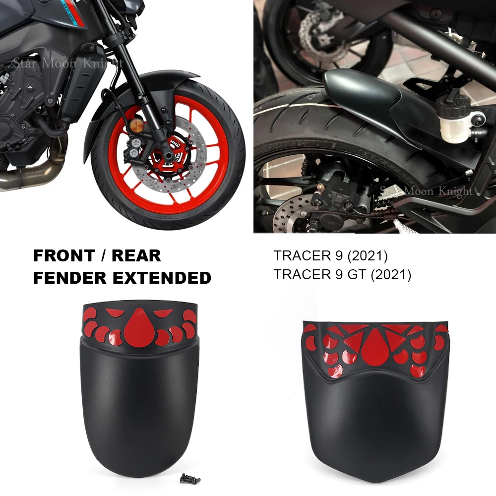 

TRACER 9 Mudguard For Yamaha Tracer9 Tracer 9 GT 2021 - Motorcycle Front Fender Rear Mudguard Extender Hugger Extension