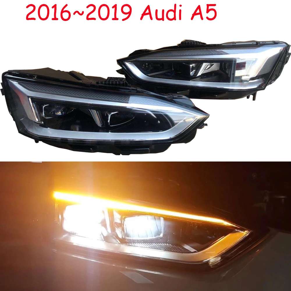 

Video show,1pcs 2016~2019y Car Bupmer Head Light forAudi A5 Headlight Car Accessories DRL All In LED Daytime Light A5 Fog Light