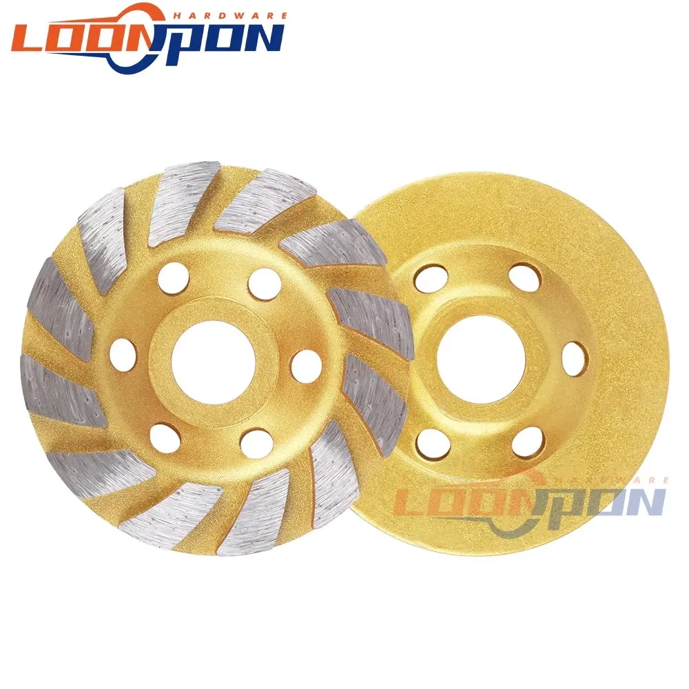 Diamond Bowl Grinding Disc Gold 100/125/150/180mm Floor Stone Cement Polishing Concrete Sander 4/5/6/7/inch