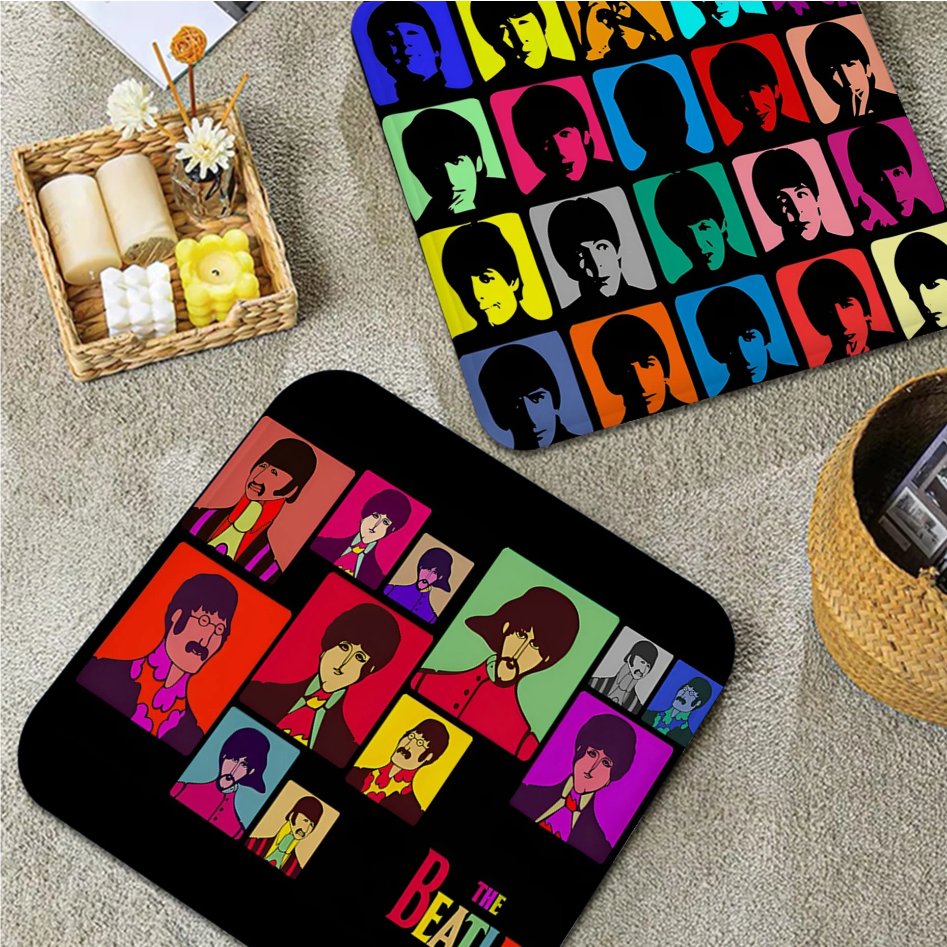 T-The-B-Beatles Rock Band Modern Minimalist Style Seat Pad Household Cushion Soft Plush Chair Mat Winter Office Bar Sofa Decor