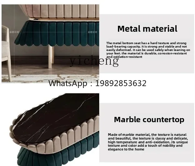 ZZ entrance entrance table Light luxury high-end luxury villa end view table Modern wall marble