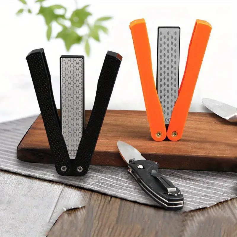 Double Sided Folded Pocket Sharpener Knife Sharpening Stone for Kitchen Outdoor Trekking Survival Barbecue Portable Tool