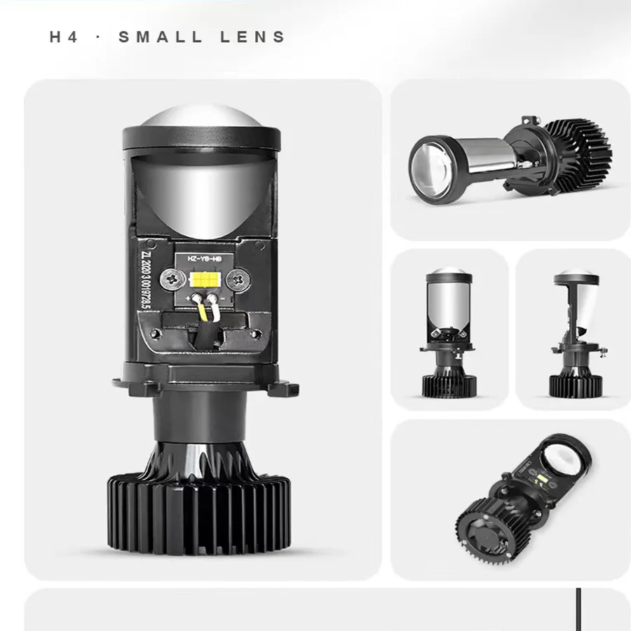 Y6D Lens H4 LED Headlight Universal 12V Motorcyle Car Light Far Integrated Headlight of Y7 Type Universal Bulb Car Motorcycl