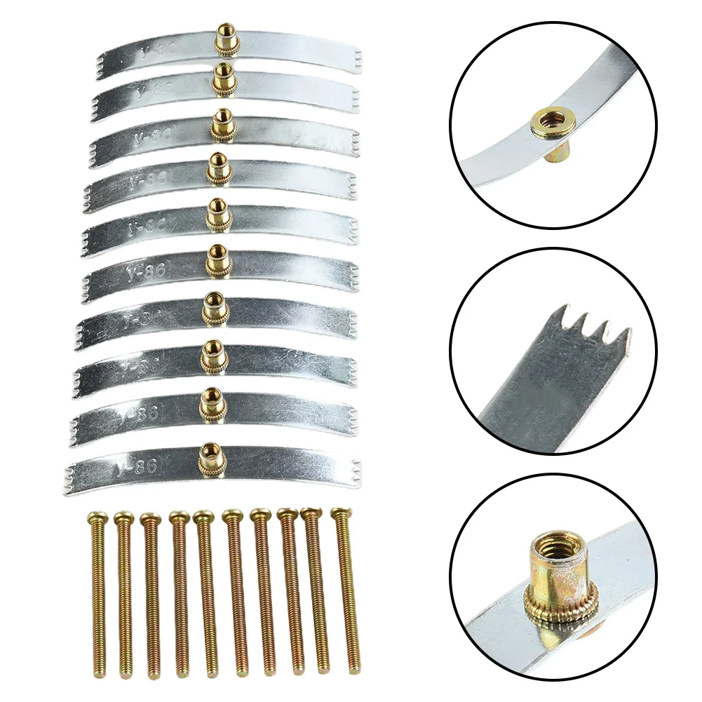 10pcs Wall Box Repair Screw Steel Junction Fixed Socket Box Mount 86 Wall Mount Electrical Switch Outlet Socket Replace Clip Kit