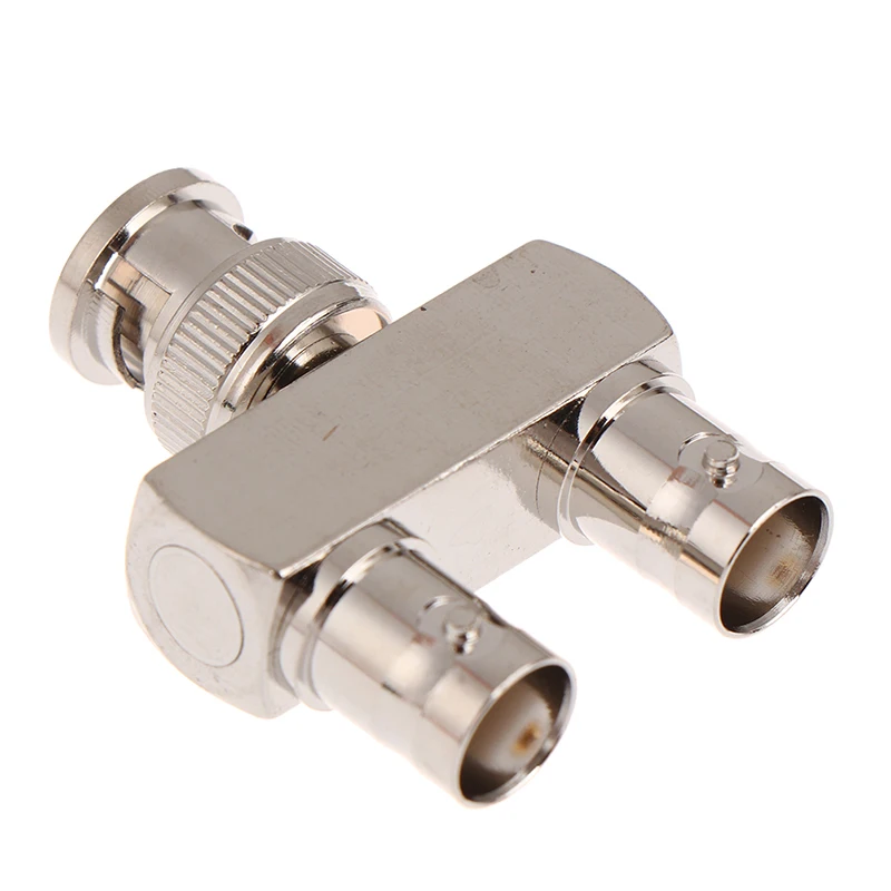 1Pcs BNC Male Plug To 2X BNC Female Jack Y Splitter RF Adapter Connector Coaxial High Quanlity