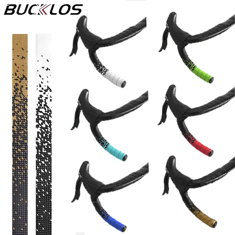 

Bucklos Лента для шоссейного велосипеда Ленты для руля Eva/pu Антивибрационная лента с углеродным узором Прочная мягкая лента для велосипедного руля