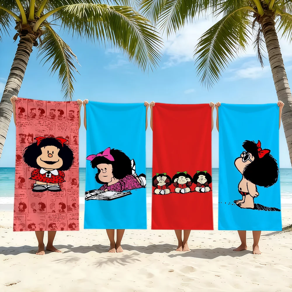 Cartoon M-MafaldaS Cute Towel Towel Beach Towel Travel Shower Quick-Drying Soft Same Style Men Women Sports