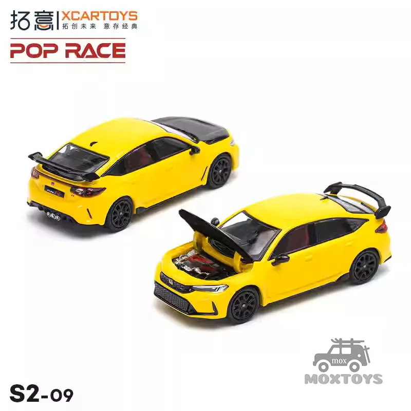 Xcartoys x POP RACE 1:64 CiVic Type-R(FL5) Yellow Diecast Model Car