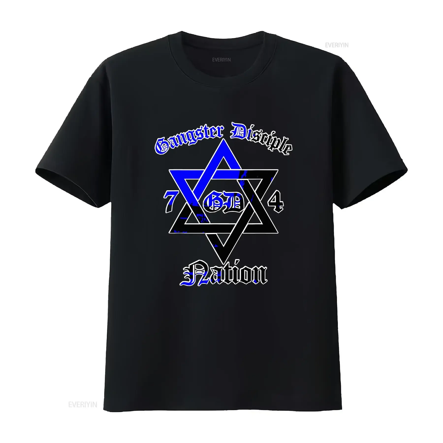 NEW LIMITED Gangster Disciple Nation GD 74 Folks GDN T Shirt vintage Washed designer clothes fashion graphic