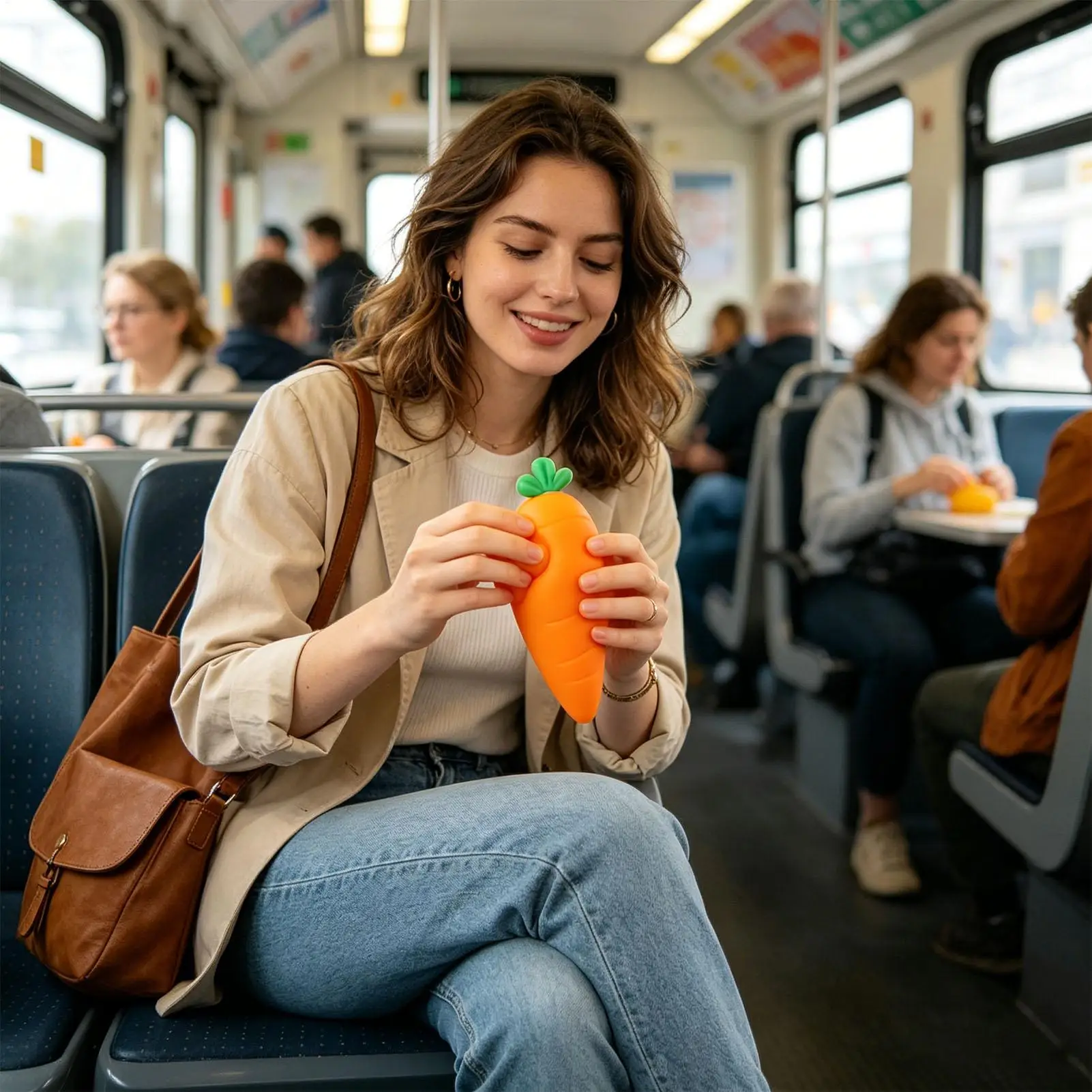 31cm Giant Carrot Squish y Toy, Super Soft Sensory Fidget Stress Relief, Large Plush Anxiety Calming Gift For Adults Kids Office