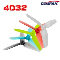 2 Pairs Gemfan 4032 4 Inch Tri-blade/3 Blades Propeller CW CCW Compatible with 1406 2205 Brushless Motor for RC FPV Drone Parts