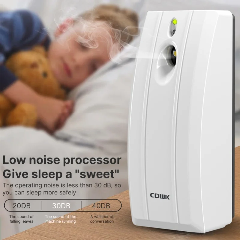 CDWK Wall Mounted Waterless Aromatherapy Diffuser Up To 645 Sq.Ft Coverage 300ml/10fl.Oz Modes Auto Timed Scent Spraying Battery