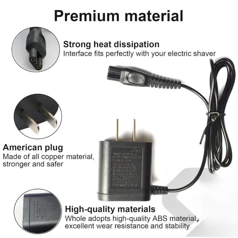 شاحن ماكينة حلاقة 15 فولت لسلسلة فيليبس HQ8505/7000 5000 3500 MG3750 MG5750 MG7750 شاحن سلك محول الطاقة لماكينة الحلاقة الكهربائية