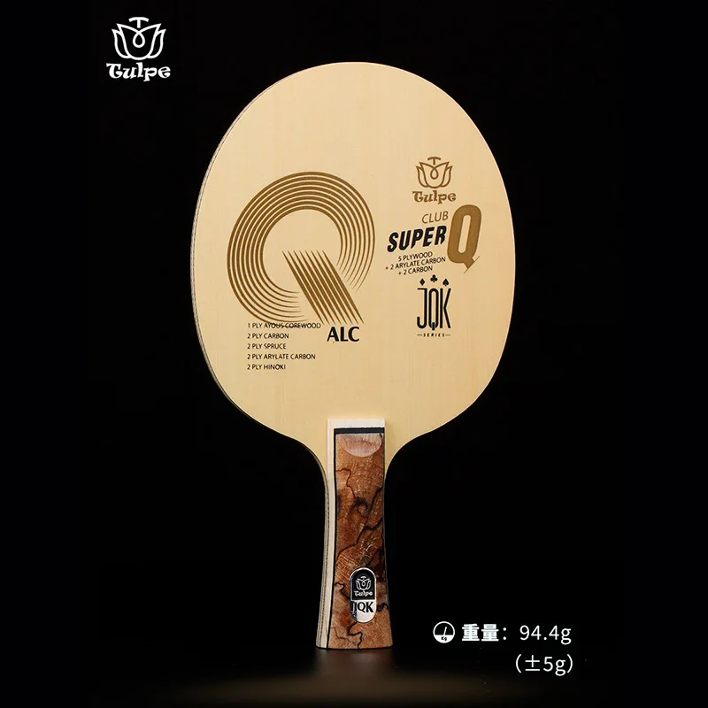 TULPE J/Q/K Table Tennis Racket Blade Cypress Carbon Fiber DIY Ping Pong Paddle for Fast Attack Advanced Adult with Gift Box Set