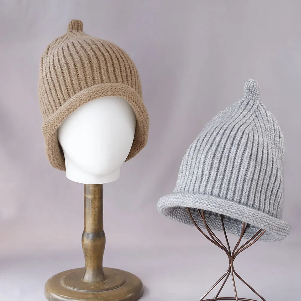 Topi Musim Dingin Y2K Terbaru 2025, Topi Wol Musim Dingin Wanita, Topi Hangat Modis Model Nipple, Topi Wanita Polos Dewasa, Penutup Kepala