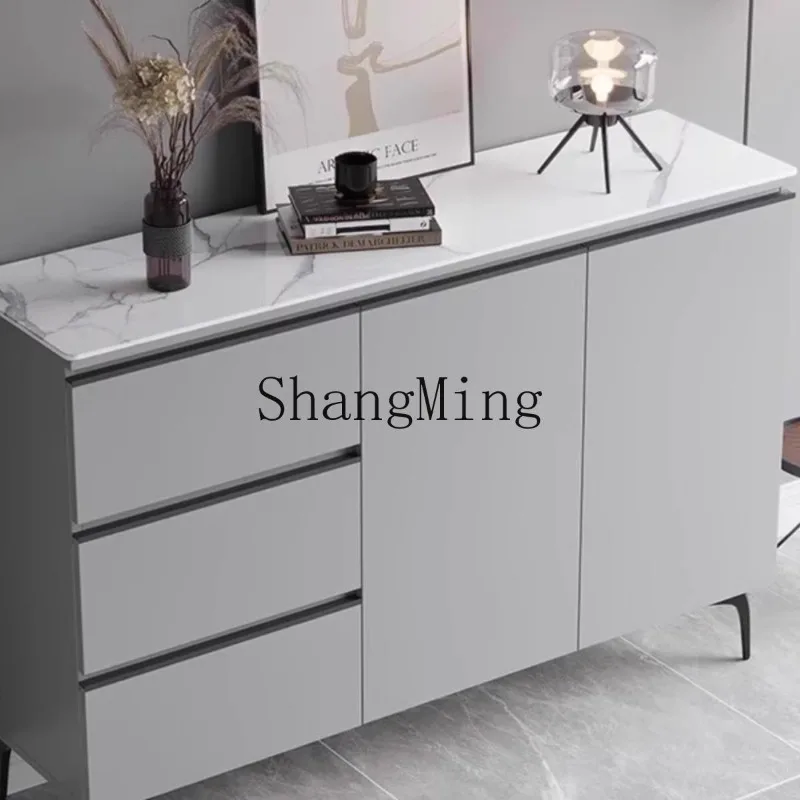 خزانة جانبية من سبائك الألومنيوم الفاخرة على المطبخ LXY مقابل طاولة شاي غرفة الطعام على الحائط #2