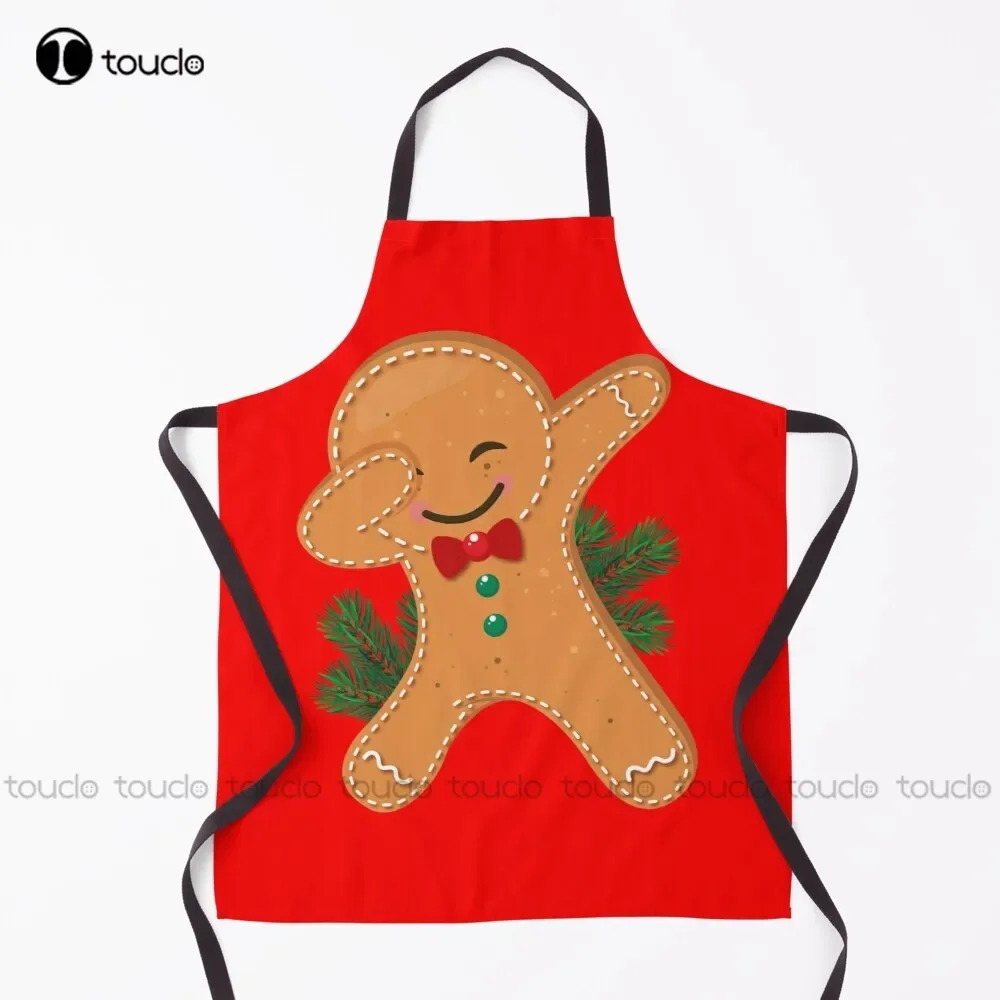 New Dabbing Funny Gingerbread Man In Christmas Apron Woodworking Apron Unisex