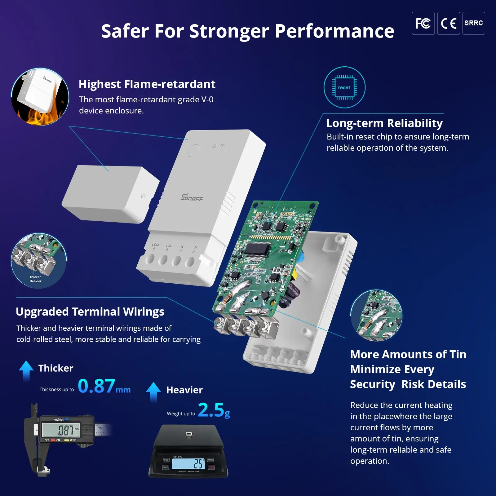 SONOFF POW Origin Powr316 interruptor medidor de potencia inteligente 16A Wifi interruptor inteligente remoto con aplicación eWelink Alexa Google Home