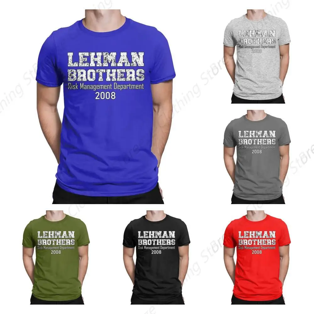

Lehmans Brothers Риск Management футболки для мужчин хлопковые новые футболки с круглым воротником футболка с короткими рукавами одежда больших размеров