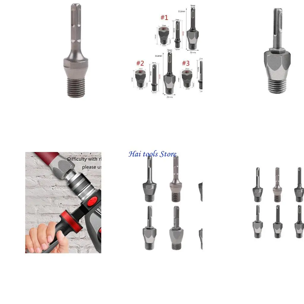 X37E เครื่องเจาะค้อนไฟฟ้าแกนสว่านแกนสว่านบิตอะแดปเตอร์คอนกรีตรูเลื่อยอาร์เบอร์ Adapt