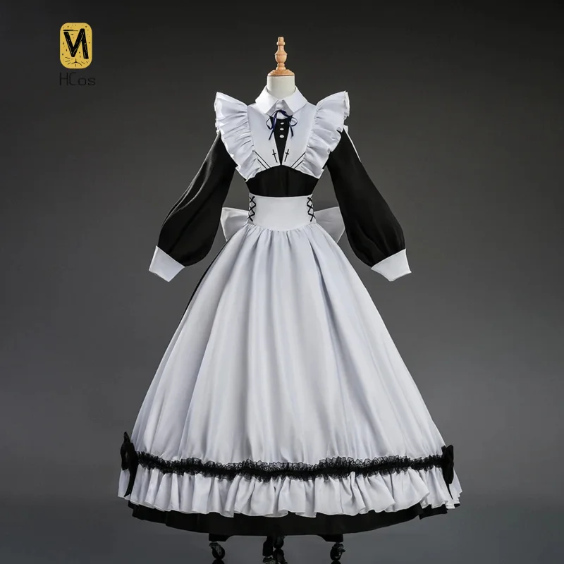 

HCos Playing Death Games to Put Food on the Table Ghost Cosplay Costume Elegant Halloween Party Dress Suit Full Set