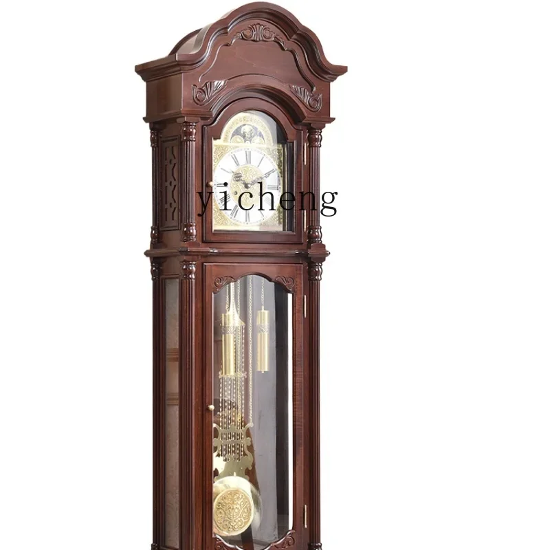 

ZF North Star Mechanical Floor Clock New Chinese Retro Vertical Clock Living Room Villa