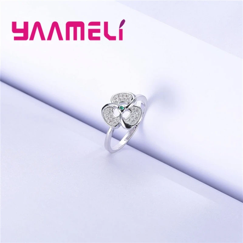 Top Quality Bridal Rhinestone Crystal 925 Sterling Silver Color Ring Without   Piercing for Gril Prom Enagament Jewerly