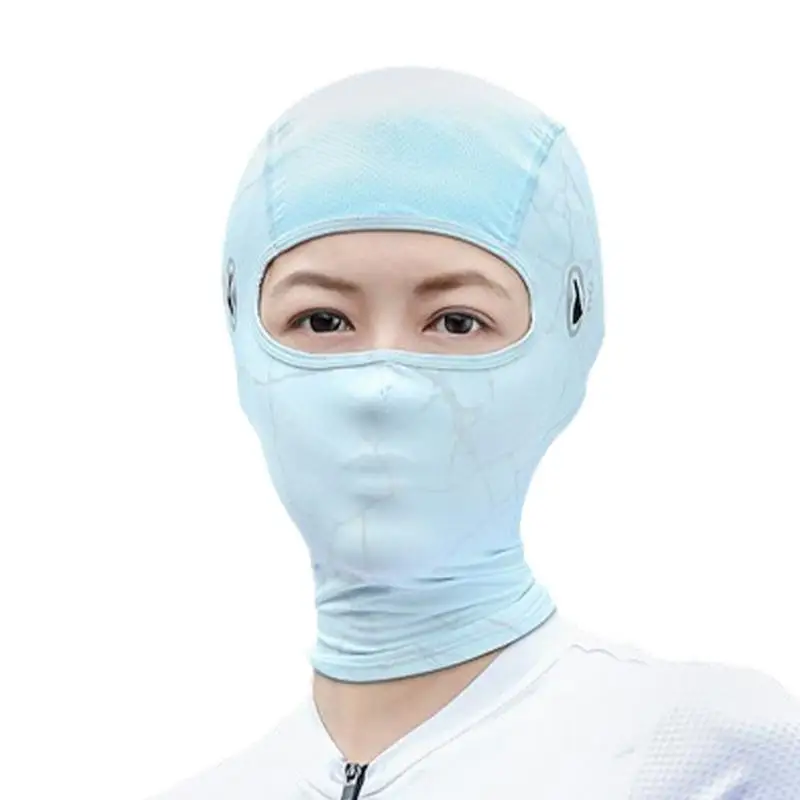 Sun Face Covering Women Sun Protection Face Cover Sun Shield Face Cover Ice Silk Full Face Cover Sun Shade Ice Silk For Outdoors