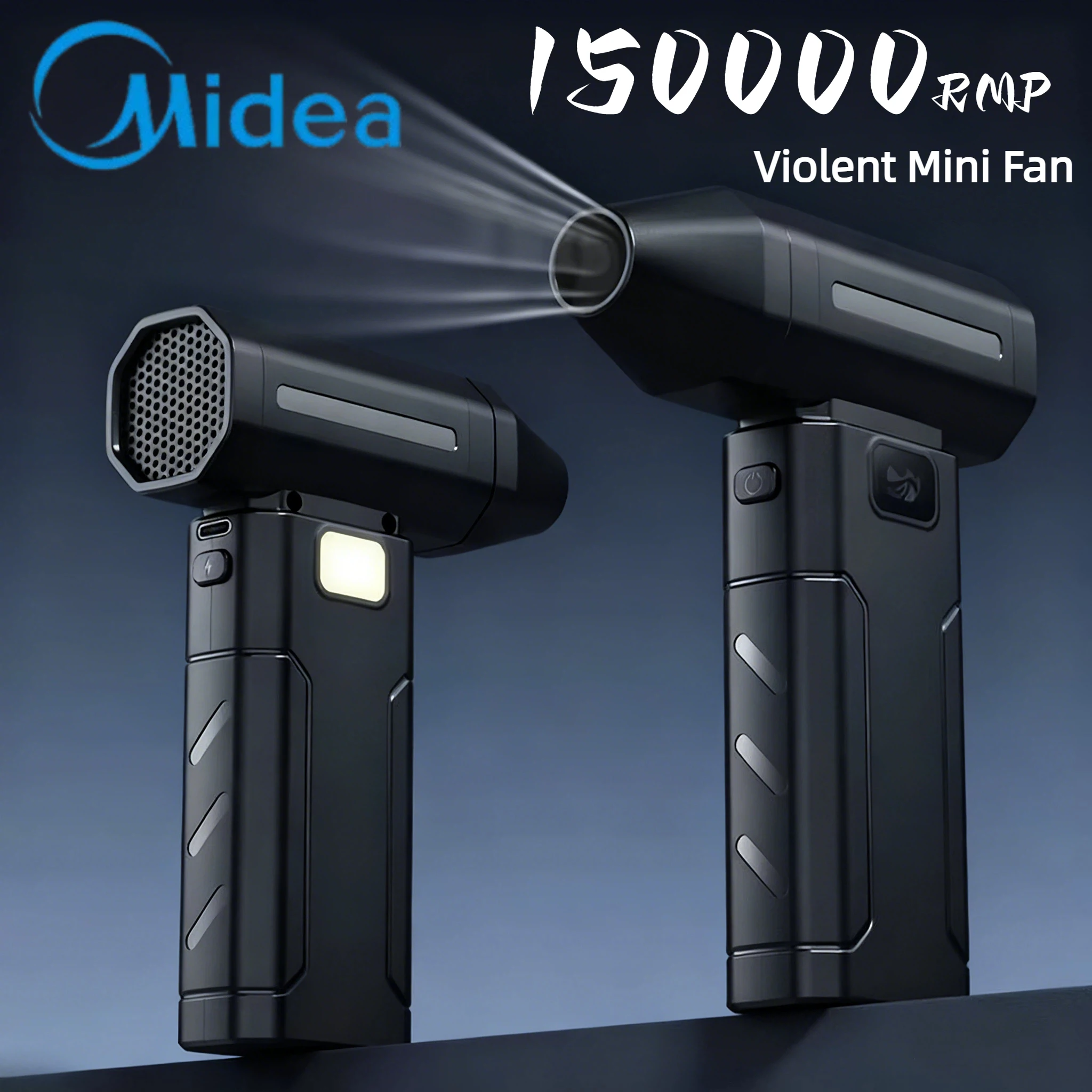 Ventilador de Chorro Turbo Sin Escobillas Midea X8, 150000 RPM, Potente Soplador de Aire Eléctrico, Aspiradora de Polvo, Ventilador Portátil de Alta Potencia