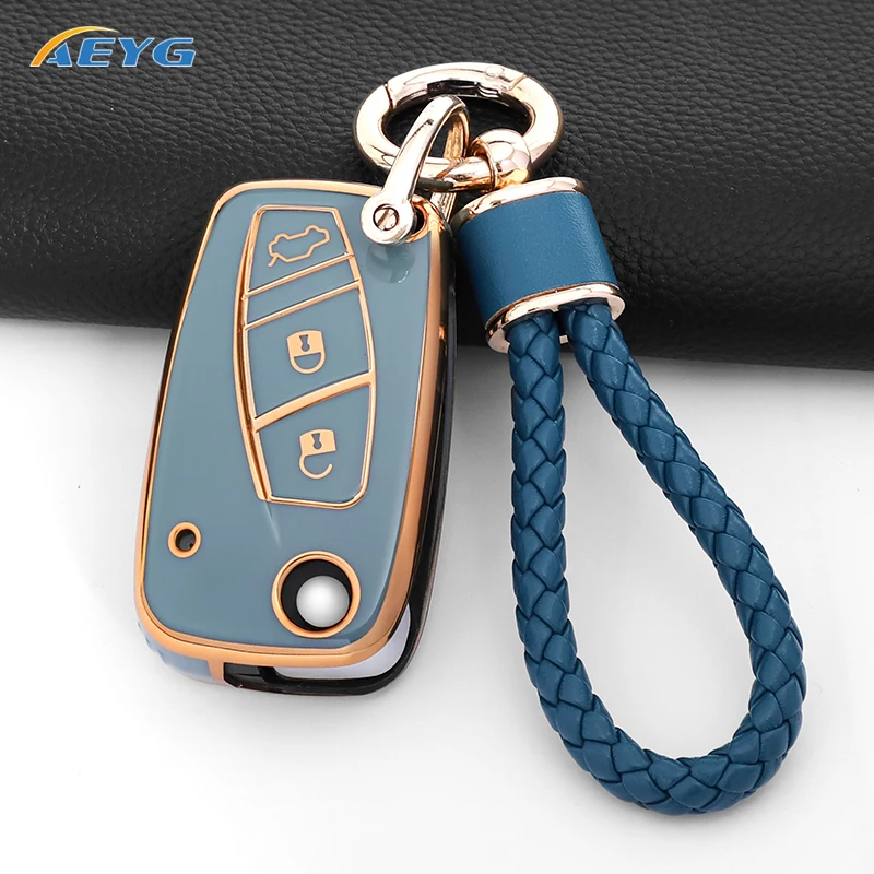 

Car Key Case Cover Shell Fob For FIAT 500 Panda Stilo Ducato Punto Doblo Bravo Keychain Interior Protected Accessories