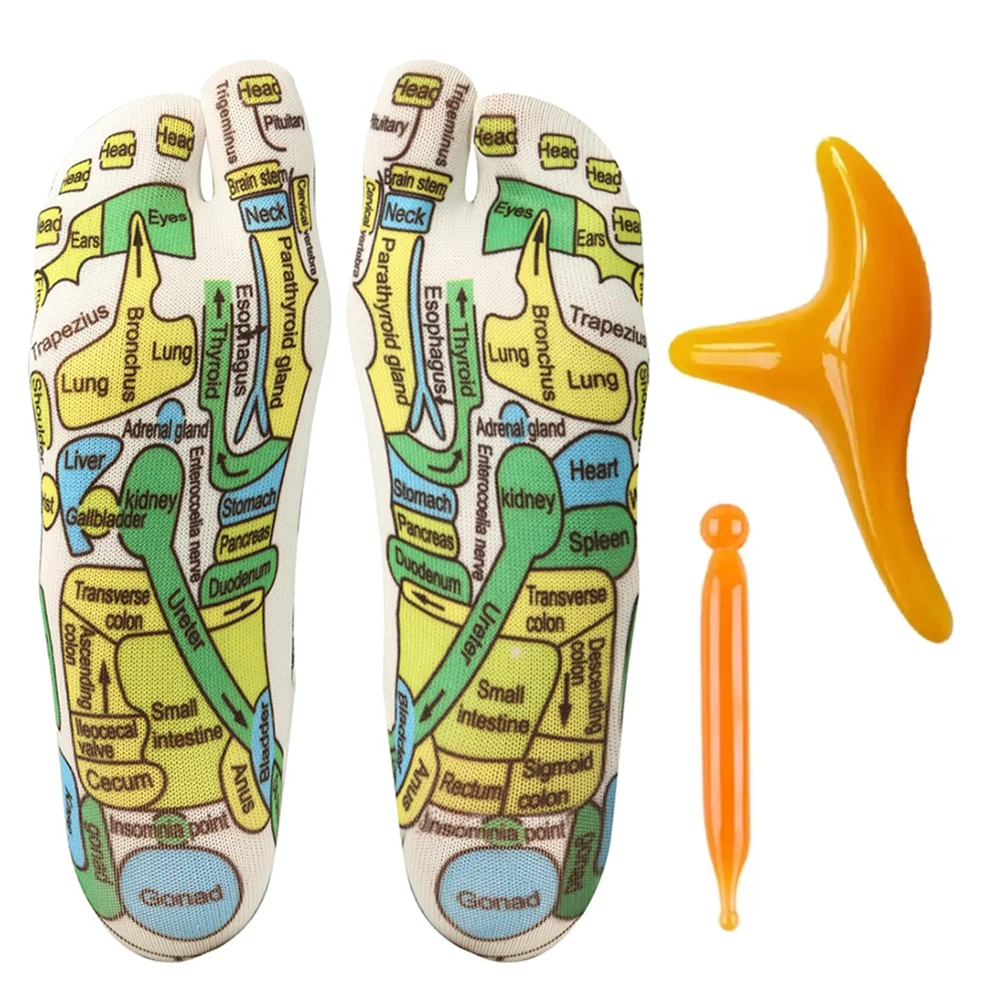Socken Akupunkturpunkt Fußmassagegerät Lindern Müdigkeit Fußmassagegerät Reflexzonenmassage Socken Fuß Akupunktmassagegerät