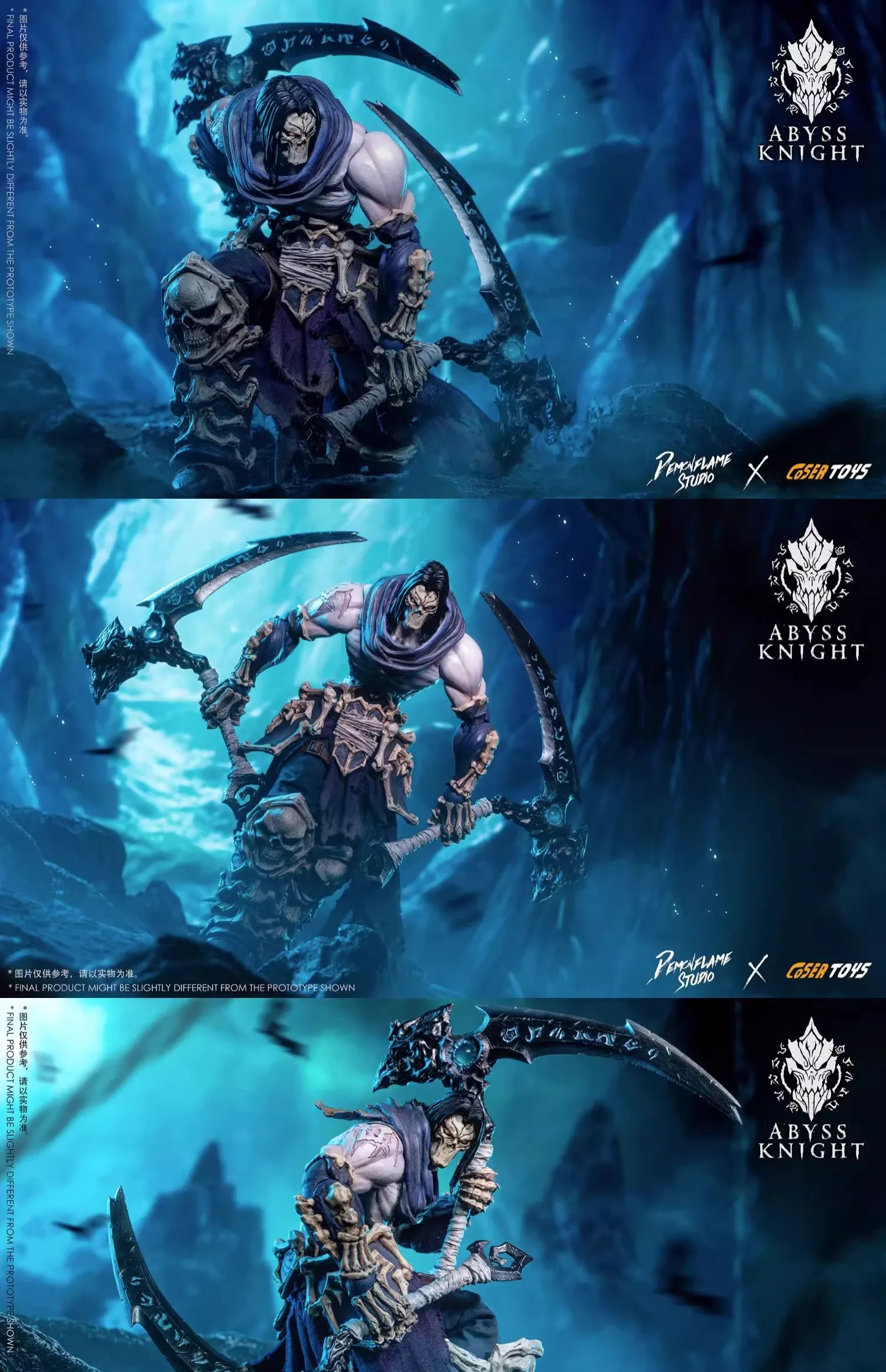 متوفر 1/12 الأصلي Pemcvflame Studio X Cosertoys Darksiders 2 الموت المنقولة لعبة مجسمة جمع الهاوية فارس Ad-005