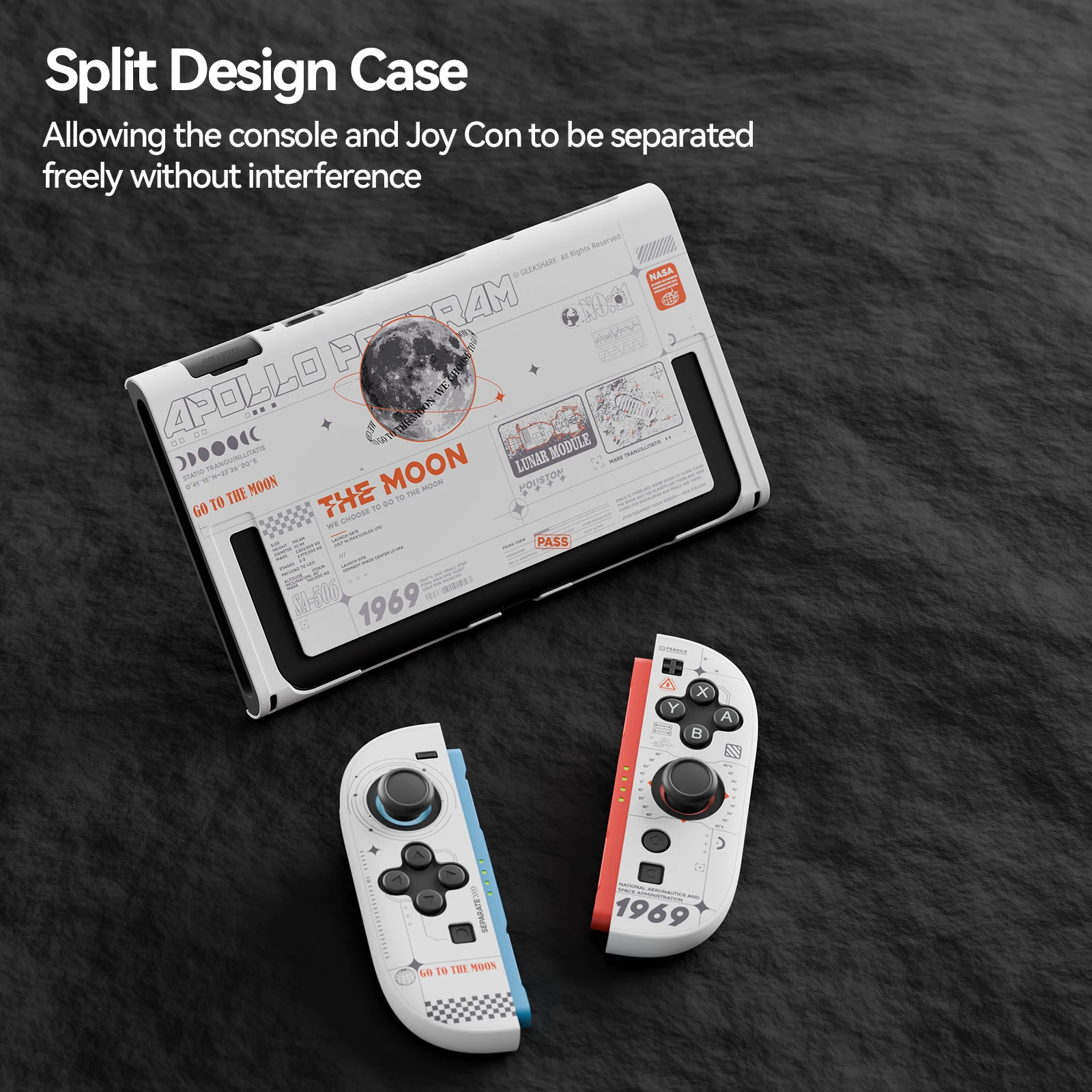 غلاف حماية Geekshare متوافق مع Switch 2، غطاء حماية لوحدة التحكم Switch 2025 ومقابض JC