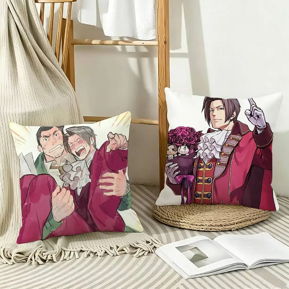 COOL A-Ace Attorney Miles Edgeworth – taie d'oreiller imprimée avec motif, pour salon, housse de coussin de canapé