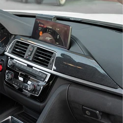 Carbon Fiber Car Center Console Air Condition Dashboard Panel Decoration Cover For BMW 3/4 Series F30 F32 F34 F36 Accessories