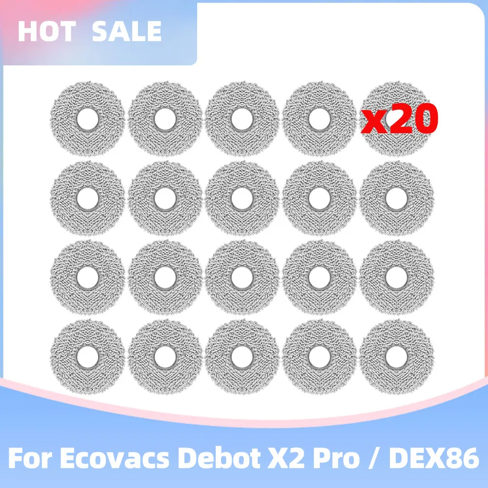 Compatible for Ecovacs Debot X2 Pro / DEX86 Robot Vacuums Mop Cloths Rag Replacement Accessories Spare Part