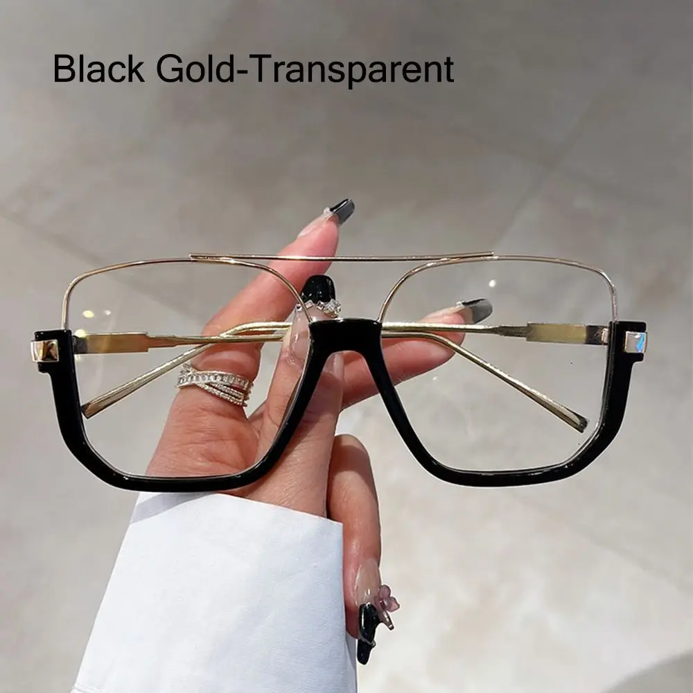 

Retro Half Metal Frame Oversized Sunglasses Trendy Fashion Ins Popular Eyewear Brand Design UV400 Sun Glasses for Women & Men