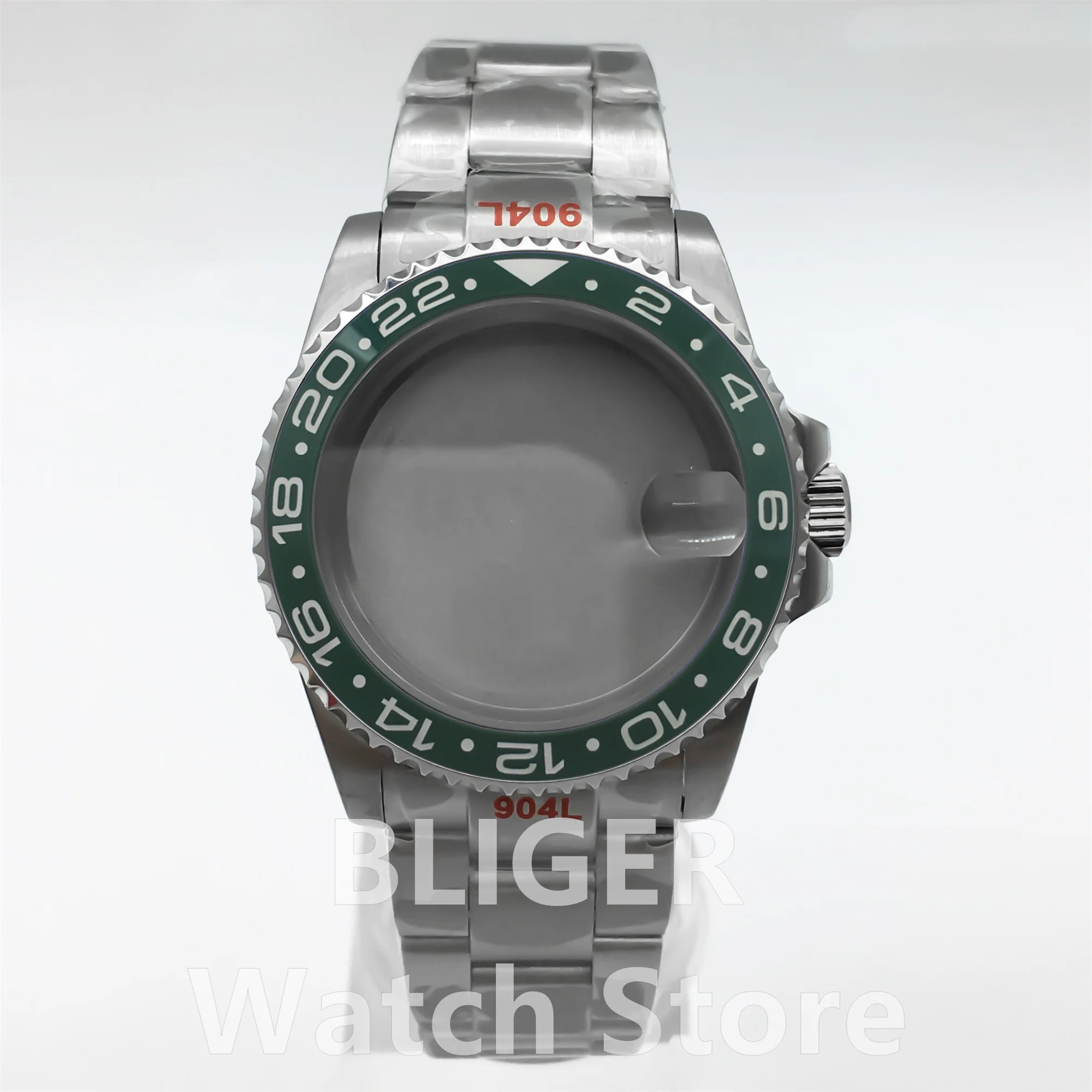 BLIGER 36mm 38mm Diving Case Stainless Bracelet Sapphire Glass Slide Buckle Fit NH34 NH35 NH36 GMT ETA 2824 PT5000 Movement