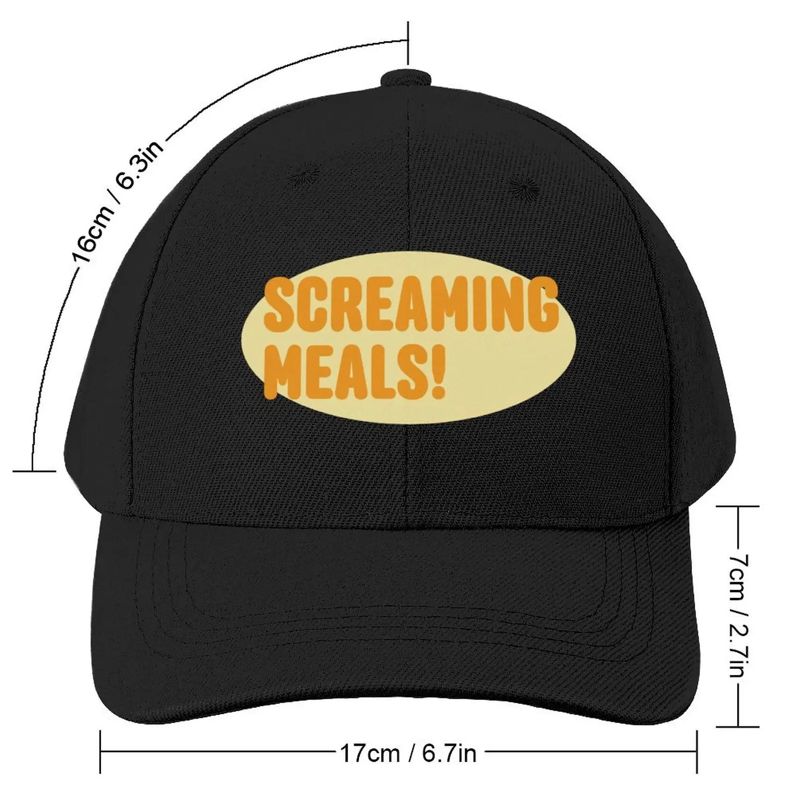 screaming meals logo Baseball Cap Golf Hat Baseball Cap hard hat Men Women's