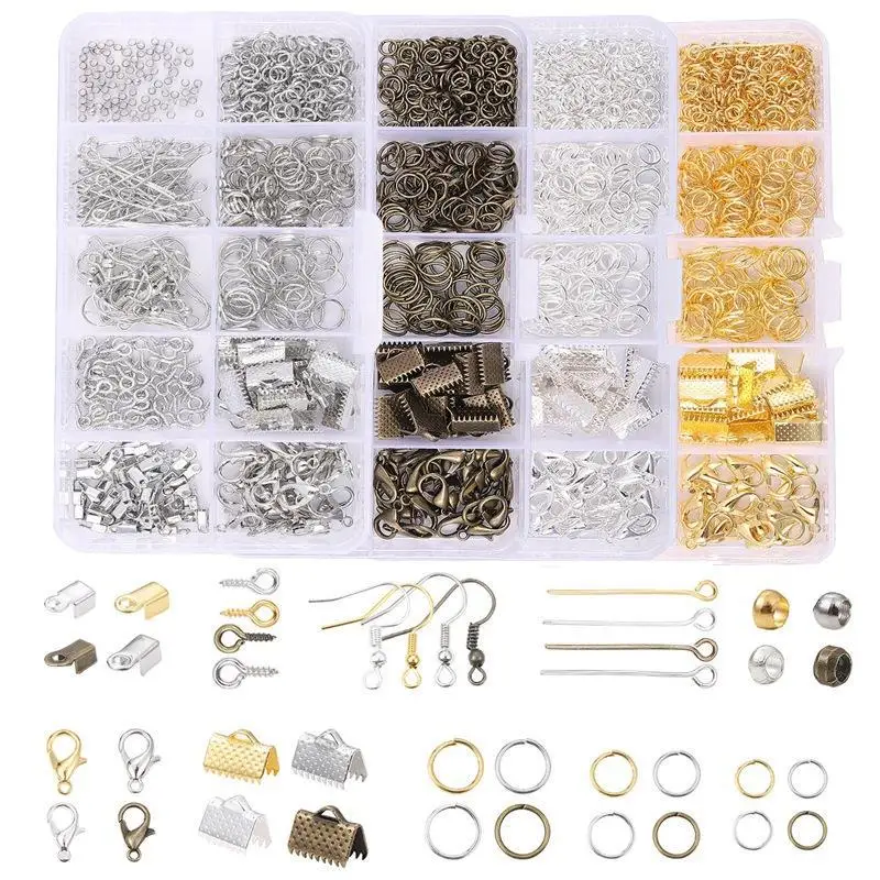Alloy Accessories Set Jewelry Findings Clip Buckle Lobster Clasp Open Jump Rings Clothing DIY Accessories DIY Jewelry Making