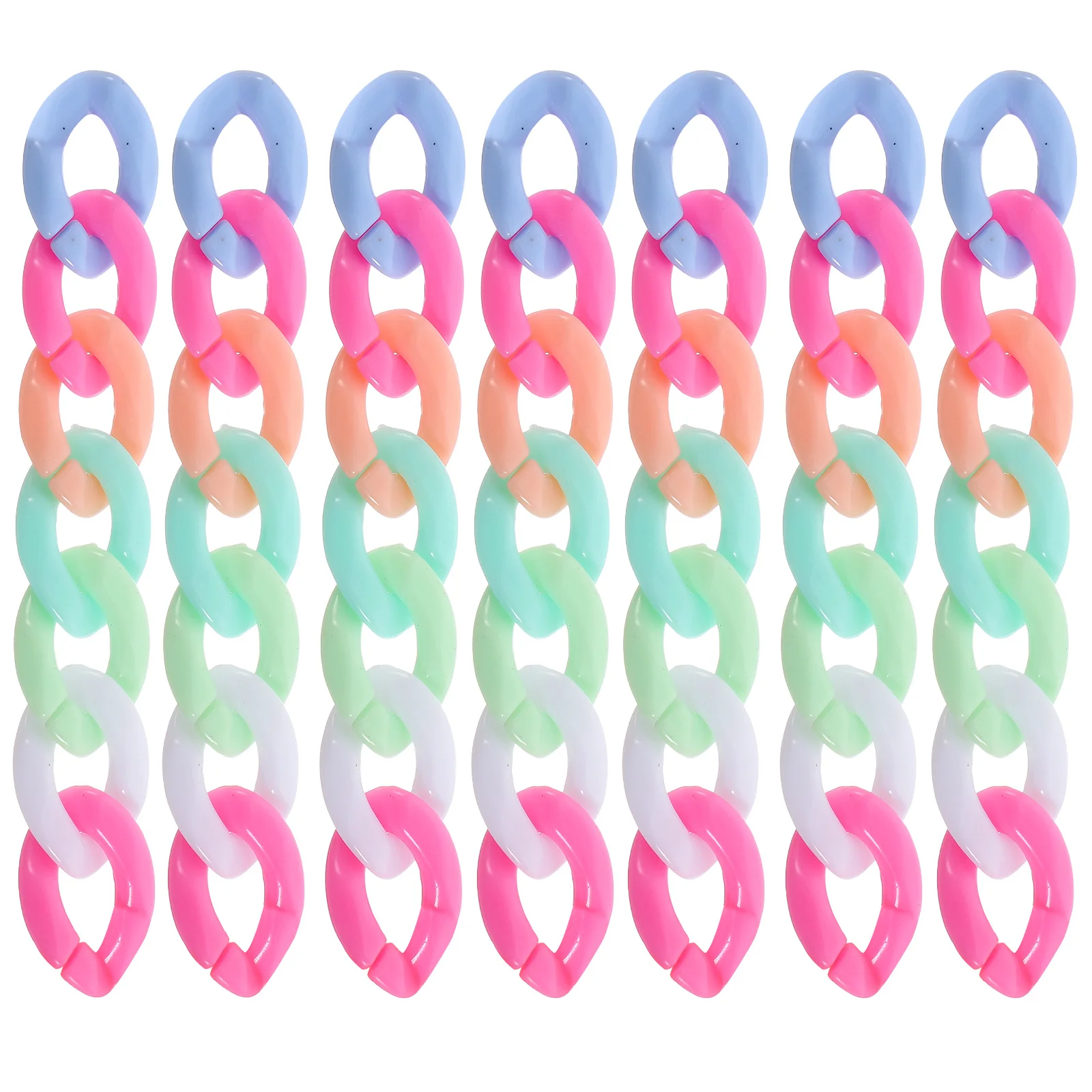 

800pcs Acrylic Linking Rings Detachable Chain Link For Diy Bracelet Connector Jewelry Making Open Designed Reusable Craft