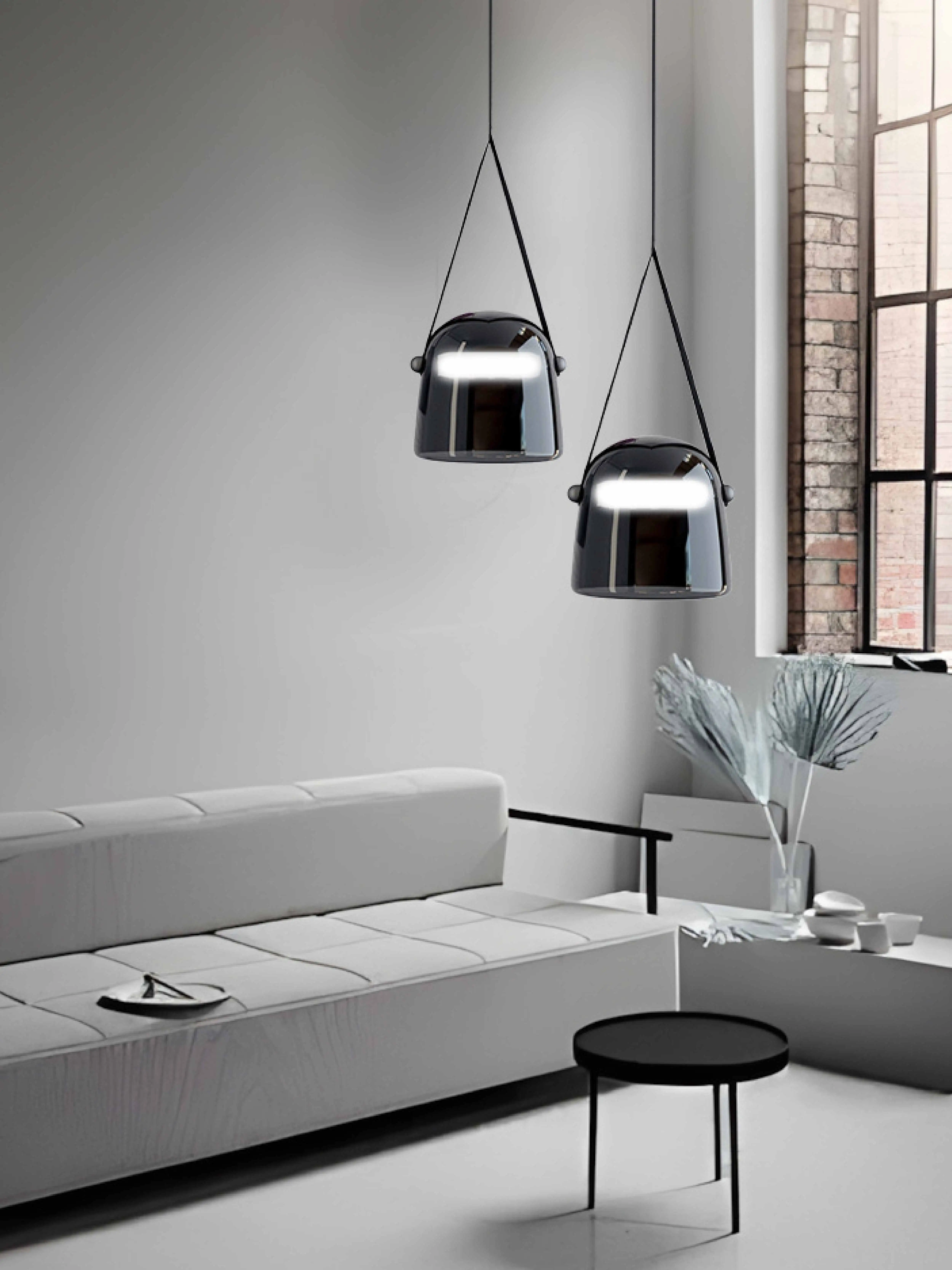 

BOSSEN Dimmable Chandelier Modern Black Leather & Glass Pendant Light for Dining Room Hotel Luxury Lustre Ceiling Lamp 2025