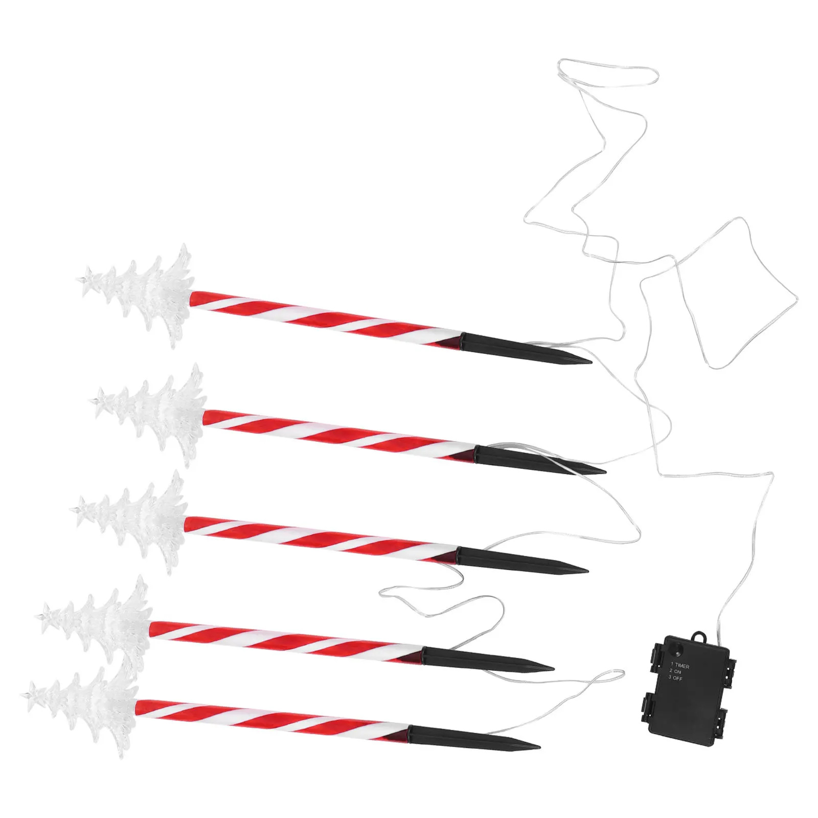 

1 Set Christmas Cane Pathway Light Outdoor Garden Lamp Xmas Tree Candy Christmas Light Decorative Lawn Decoration Solar Powered