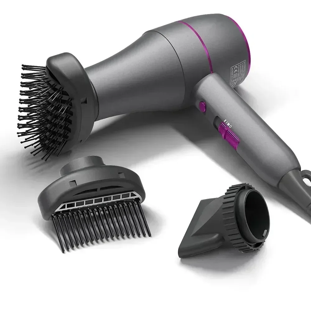 

1800W Professional Hair Dryer Powerful Hair Care Strong Wind Blower Constant Temperature Collecting Air Comb Nozzle Gear