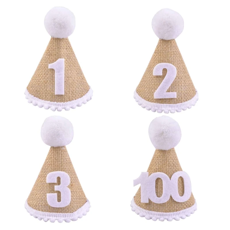 

57EE 0-3Y Baby Party Hat Birthday Hat Pointed Hats for Little Babies Pet Hat