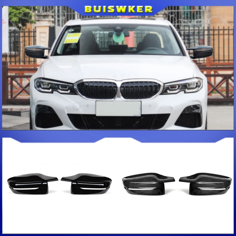 

G30 G38 Bright Black Side Wing Rearview Mirror cover caps For BMW 2 3 4 5 7 Series G20 G21 G28 G22 G11 G12 G42 M4 style LHD RHD