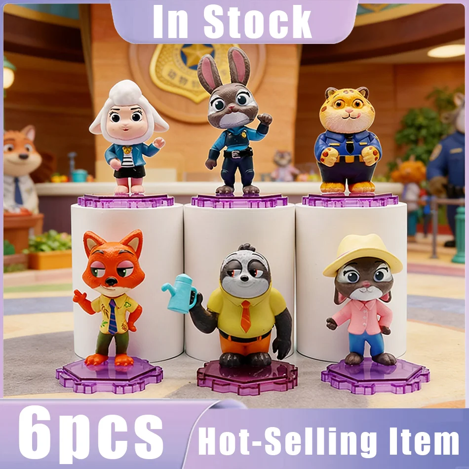 Disponibile 6 pezzi Figurine modello animale Coniglio Volpe Ornamenti Modelli da collezione Regali ideali per bambini Regalo di Capodanno