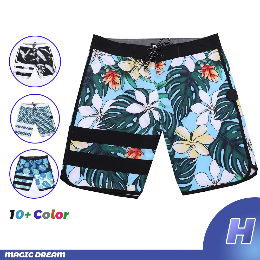 Summer New Waterproof Beach Shorts Men Phantom Bermuda Board Shorts Swim Quick Dry Casual Diving Surfwear Plus Swimwear 2024 Aug