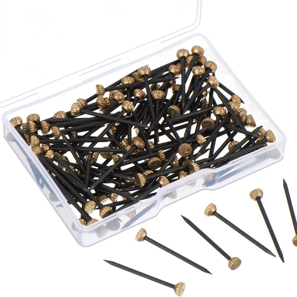

120/240PCS Hanging Painting Wall Decoration Nail Brass Big Head Nail Photo Hanging Hook Picture Pin Hardware Accessories