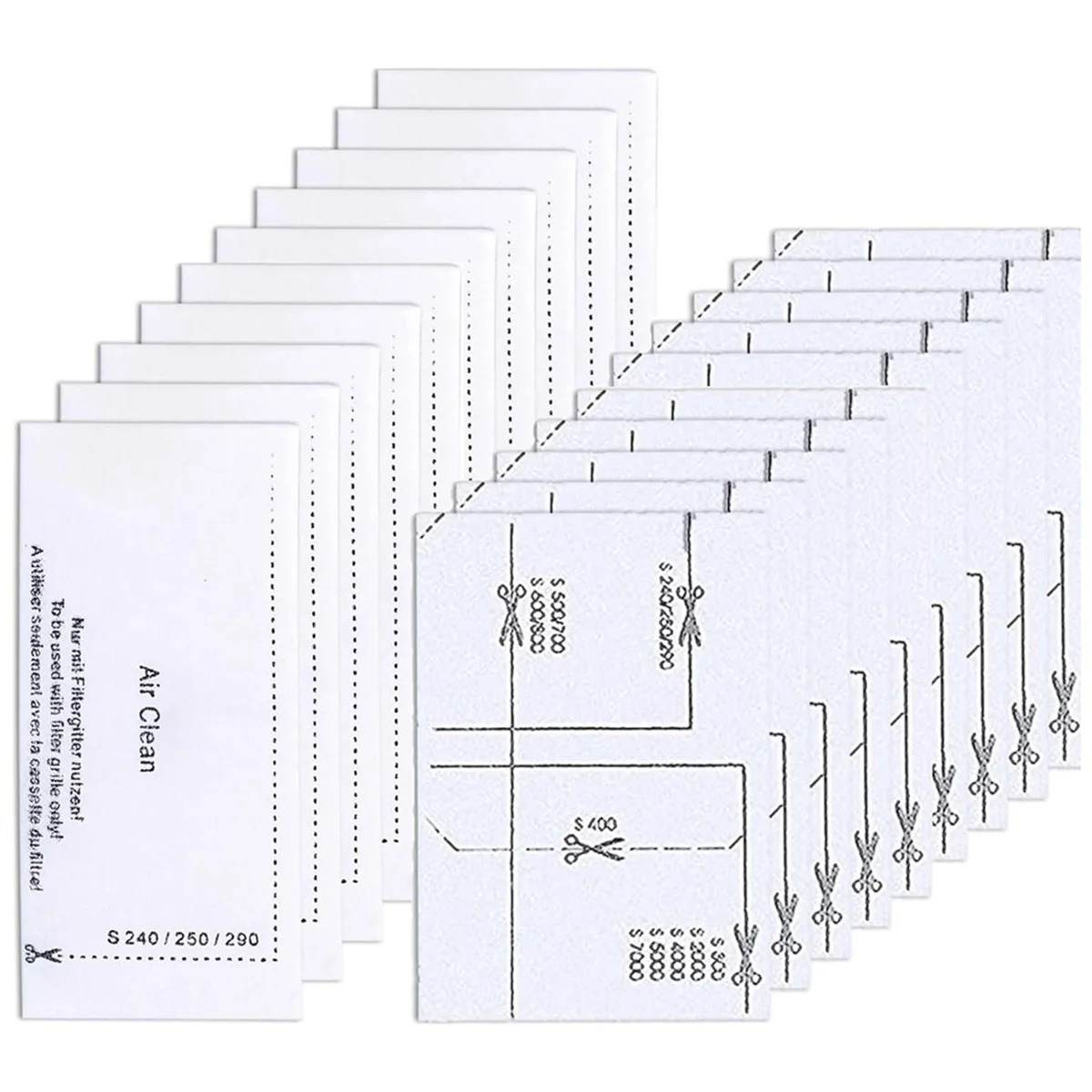 A721I TOP Vacuum Cleaner Filter for , 10 Pieces Motor Protection Filter and 10 Pieces Vacuum Cleaner Filter Set